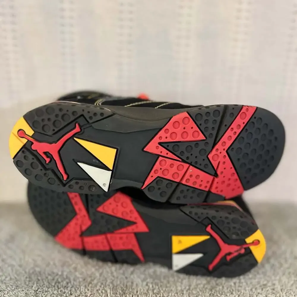 Jordan Boy's Air 7 Retro BG Black/Citrus/Varsity Red